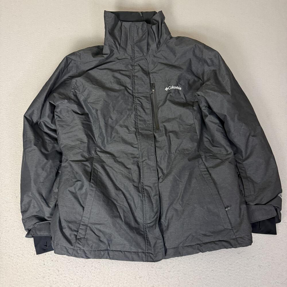 Columbia Women’s 1X Omni-Heat Insulated Winter Ski Jacket Charcoal Gray